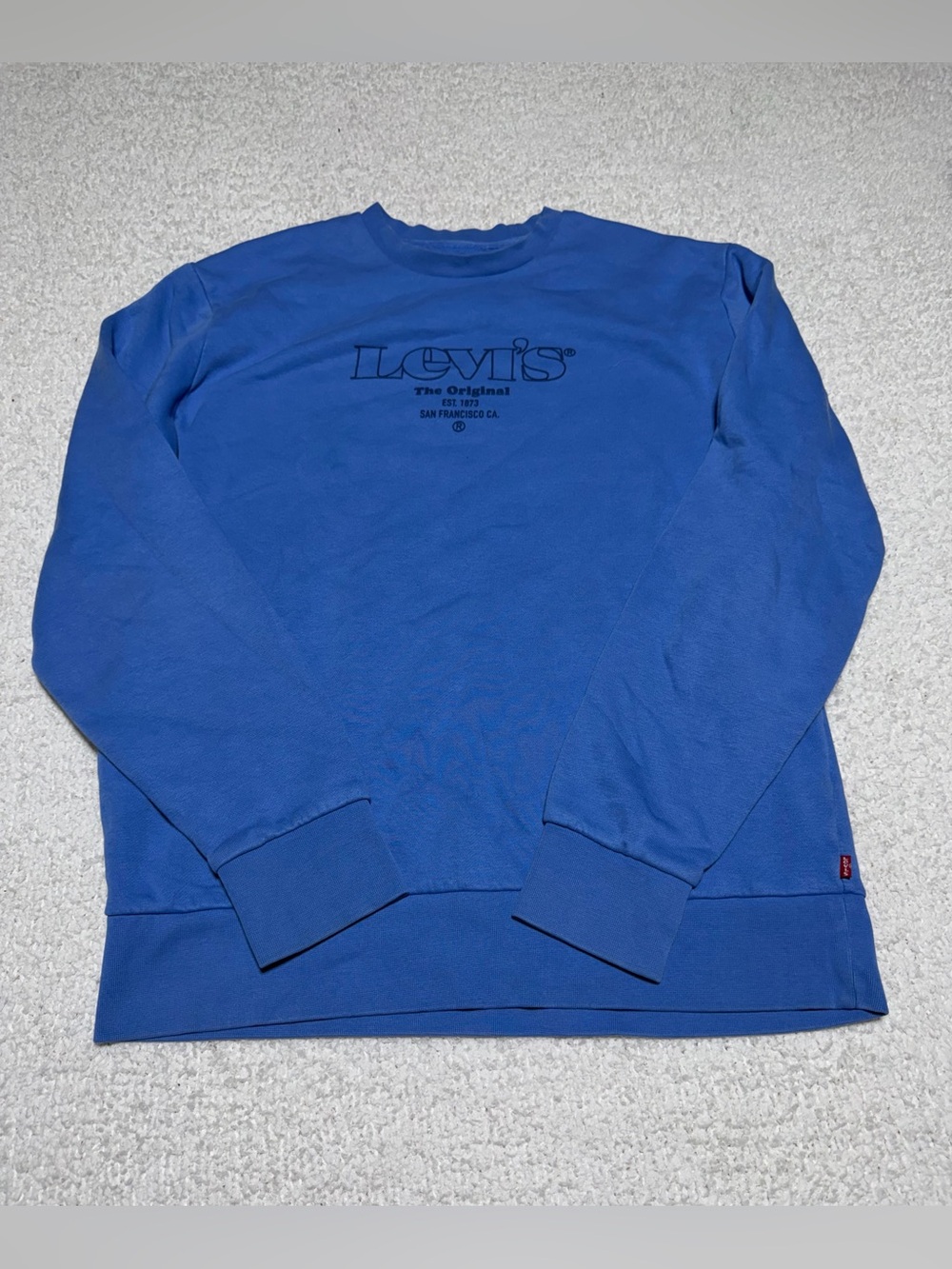 Levi’s Blue Logo Crewneck Sweatshirt Size Medium Unisex